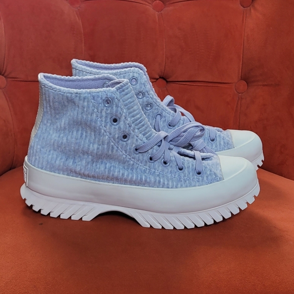 Converse Chuck Taylor All Star Lugged 2.0 Velour- Gravel/Egret/Egret Sz. M9 F11 - Picture 8 of 13